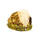 Hoed Sultan goud + pluim