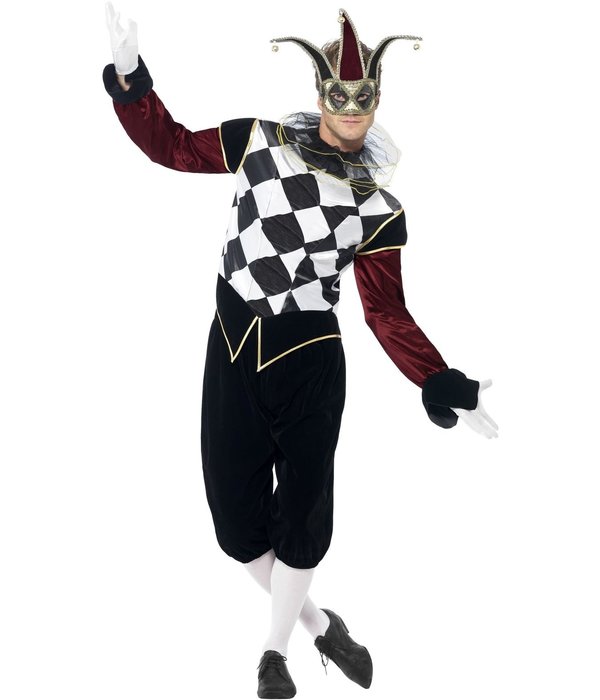 Harlekijn Venetiaans Kostuum Man