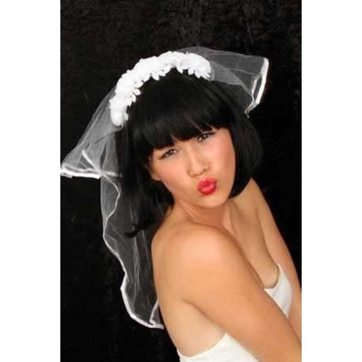 Bruidsluier met beugel