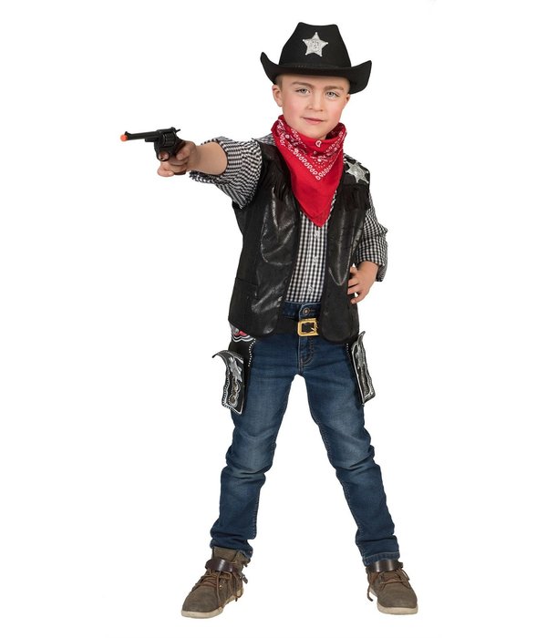 Cowboy Vest Kind Zwart