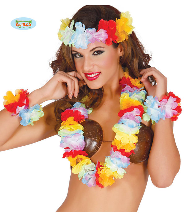 Hawaii set veelkleurig