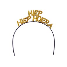 Diadeem Hiep Hiep Hoera goud