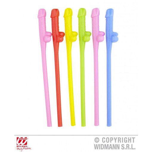 Kleurige piemelrietjes