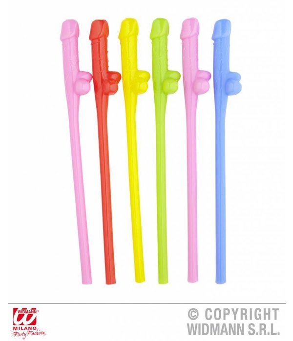 Kleurige piemelrietjes