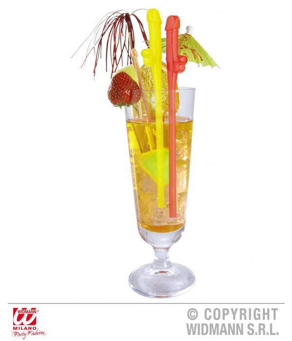 Kleurige piemelrietjes