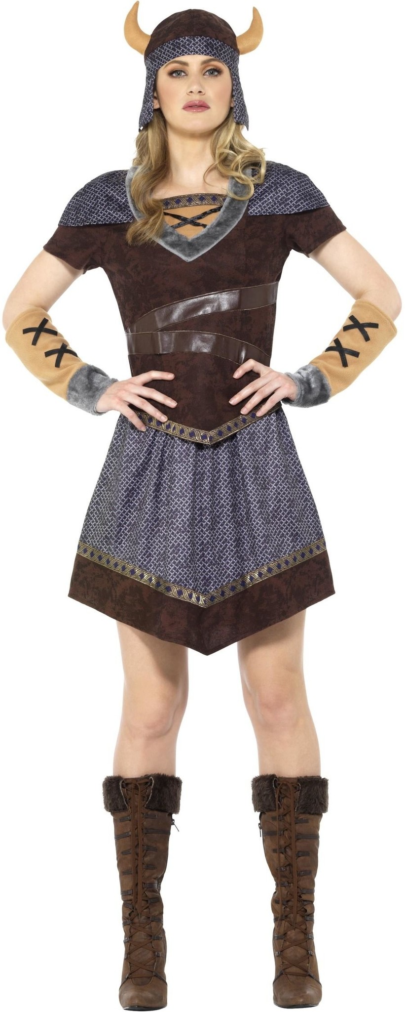 Viking dames kostuum Linnea afbeelding
