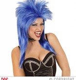 Pruik Rockster blauw