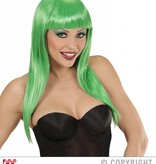 Langharige pruik groen