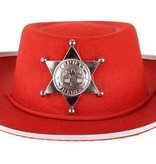 Cowboy hoedje kind rood 52 cm