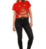 Toppers T-Shirt Happy Birthday Rood