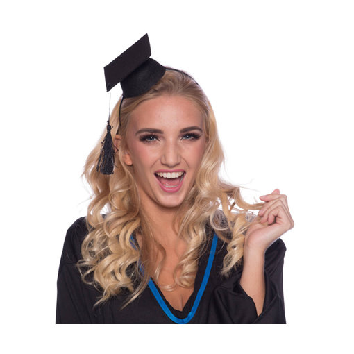 Afstudeerhoedje mini op hoofdband