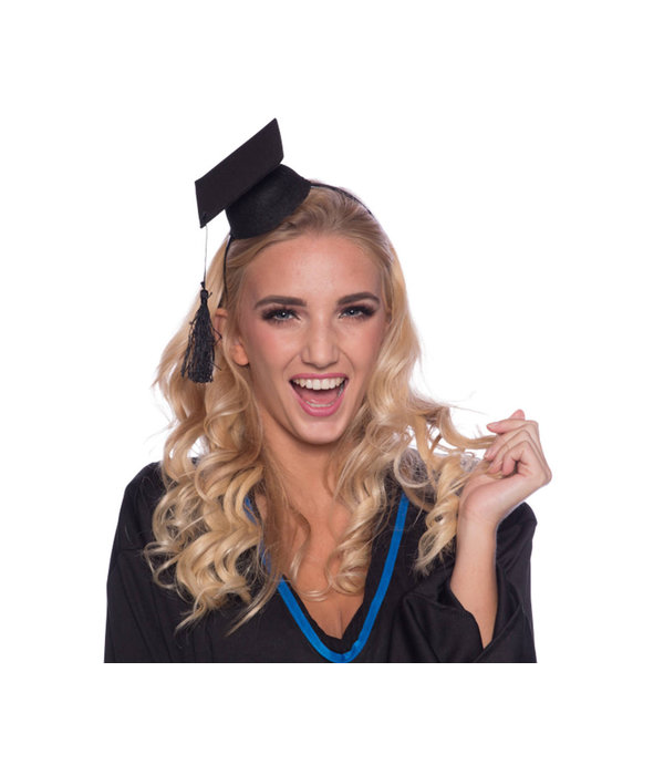 Afstudeerhoedje mini op hoofdband