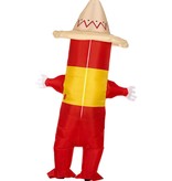 Opblaasbaar Mexicaans Hete Chili Pepper Kostuum