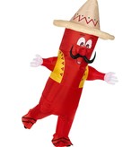 Opblaasbaar Mexicaans Hete Chili Pepper Kostuum