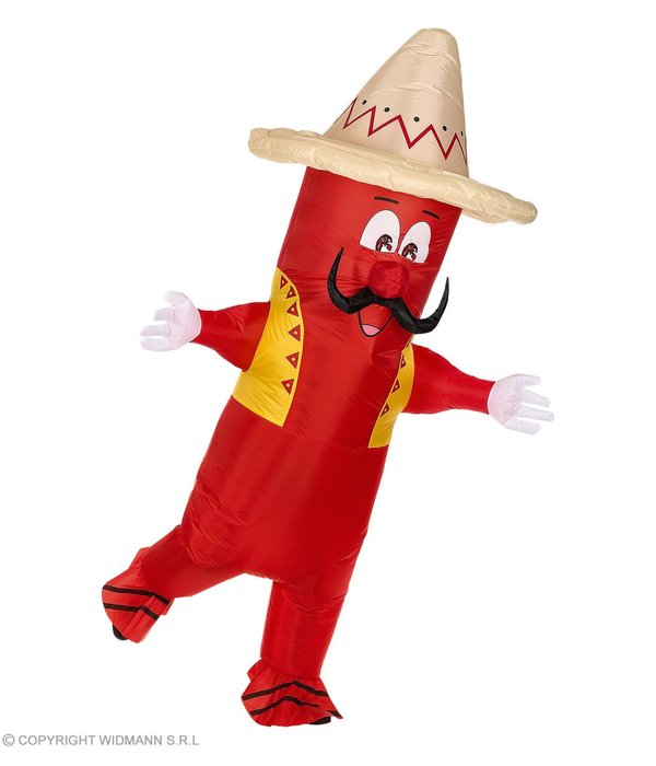 Opblaasbaar Mexicaans Hete Chili Pepper Kostuum