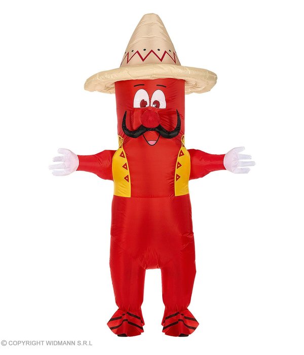 Opblaasbaar Mexicaans Hete Chili Pepper Kostuum