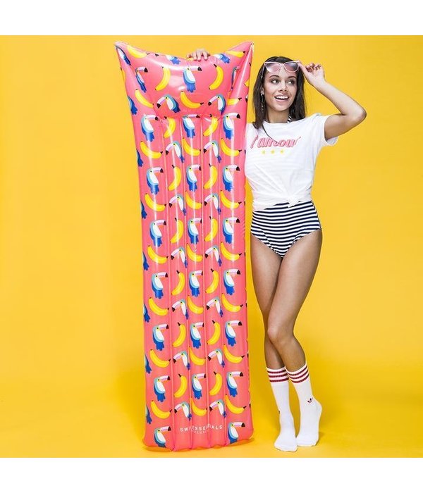 Luchtbed met Toekan Print Roze