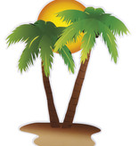 Set tropische Hawaii Wanddecoratie (4 Stuks)