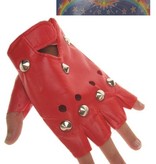 Punk handschoenen rood