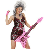 Opblaasbare rock gitaar roze