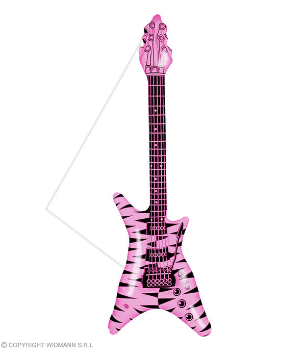 Opblaasbare rock gitaar roze