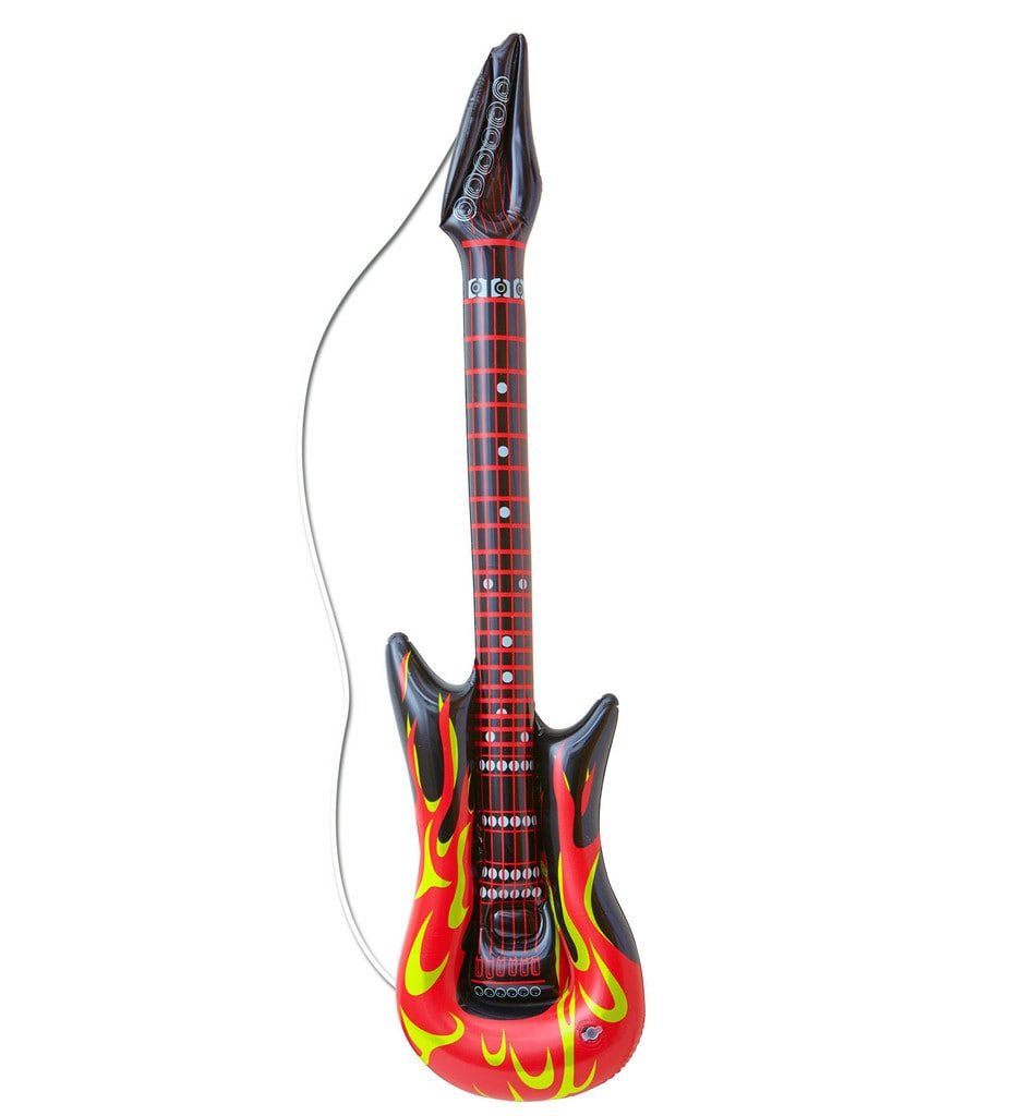 Rocker Opblaasbare Gitaar Met Vlammen 105cm