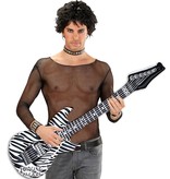 Opblaas Gitaar Zebra print 105cm