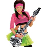 Opblaas Gitaar Zebra print 105cm