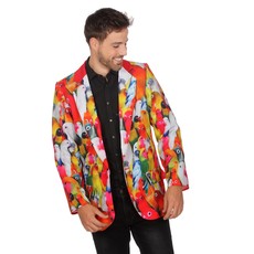 Colbert met Vogelprint Man