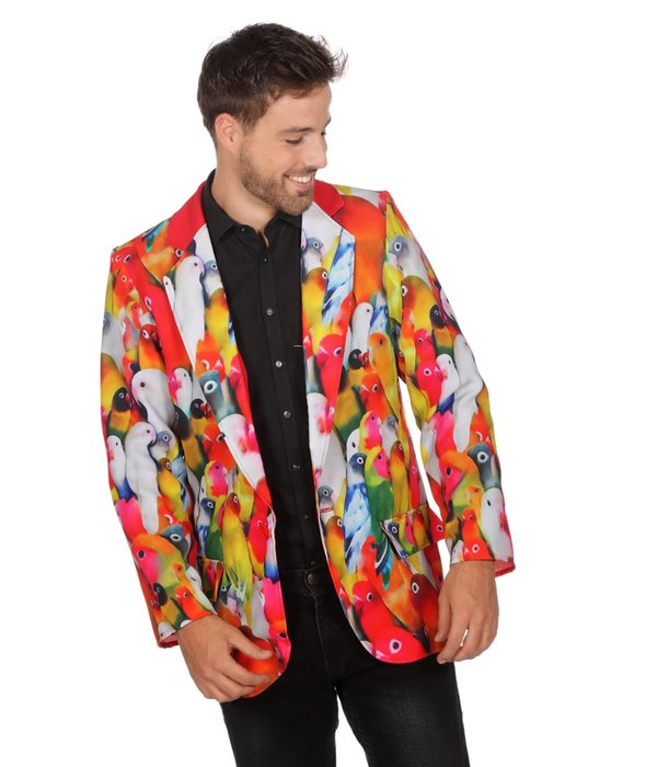 Colbert met Vogelprint Man