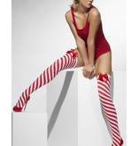 Kerst zuurstok kousen  met strik