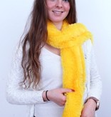 Knuffelsjawl fluor geel 165 cm