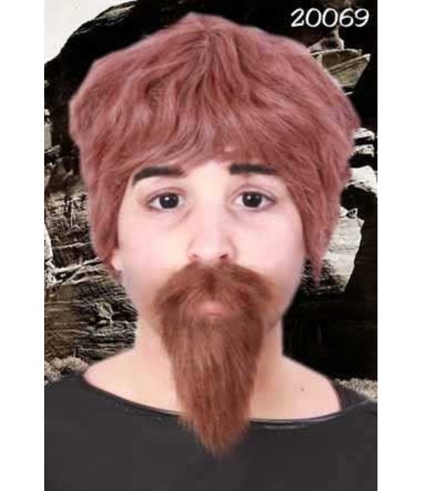 Snor + baard bruin