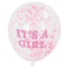 Confetti ballon It's A Girl 30cm (6st)