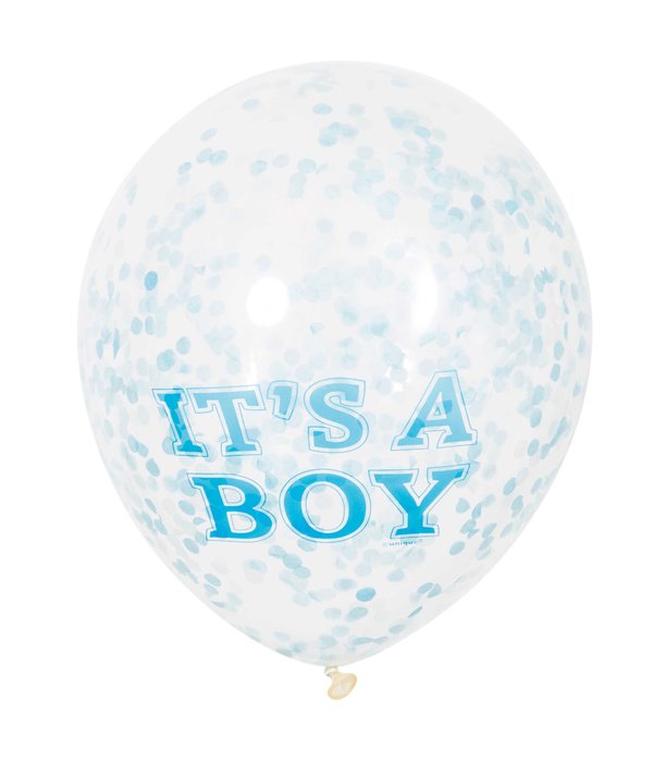 Confetti ballon It's A Boy 30cm (6st)