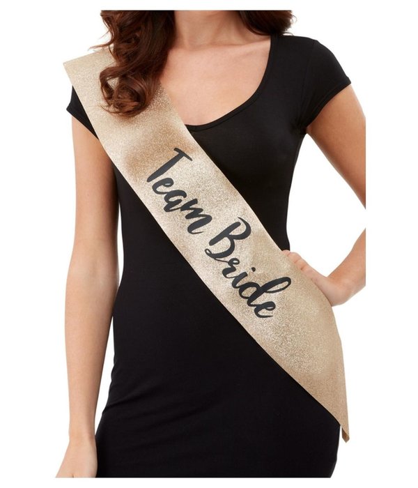 Team Bride Sjerp Glitter goud