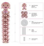 Folie ballonnenpilaar geboorte meisje