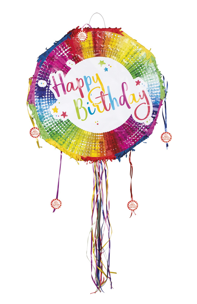 Trekpiñata 'Happy Birthday' (44 x 44 cm)