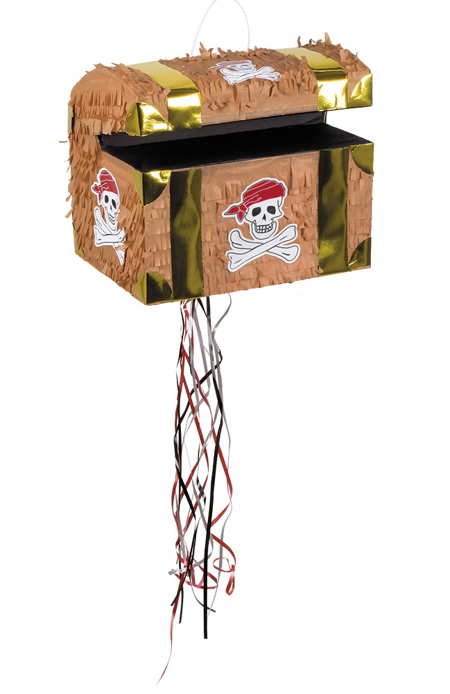 Trekpiñata Schatkist (30 x 26 cm) afbeelding