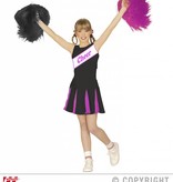 Cheerleader kind zwart/roze