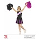 Cheerleader kind zwart/roze