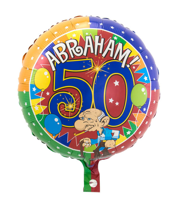 50 Jaar Abraham Knalfeest folieballon - 43cm