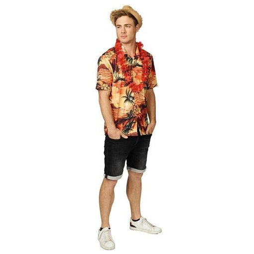 Tropische Hawaii shirt orange