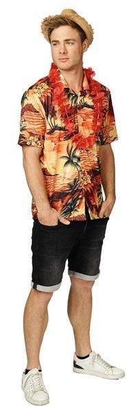 Tropische Hawaii shirt orange