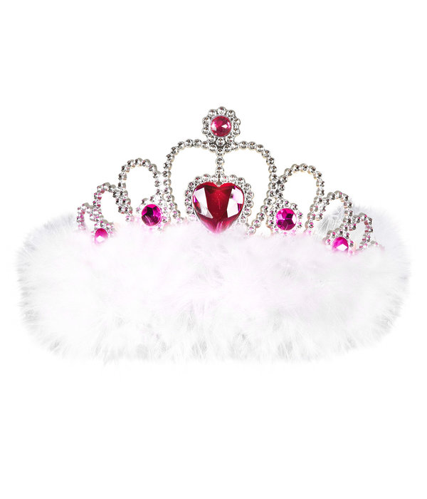 Tiara wit met hartje