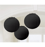 3 Bollampionnen zwart 21cm