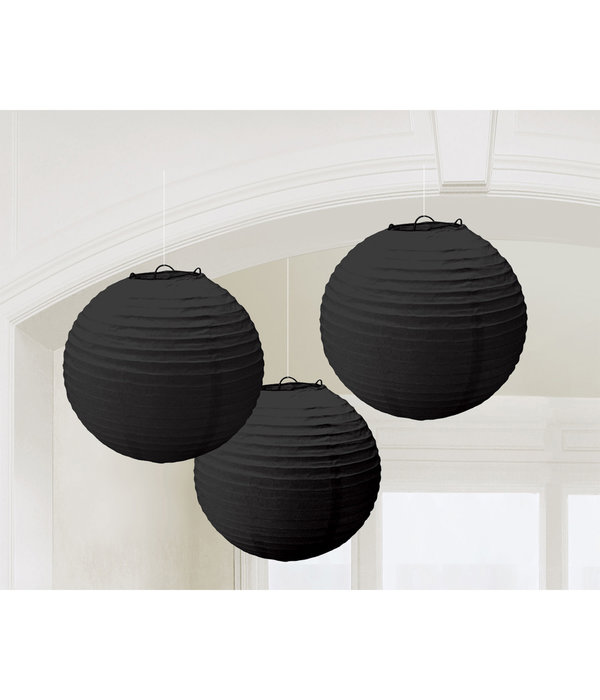 3 Bollampionnen zwart 21cm