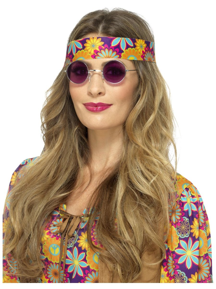 Paarse Hippie bril afbeelding