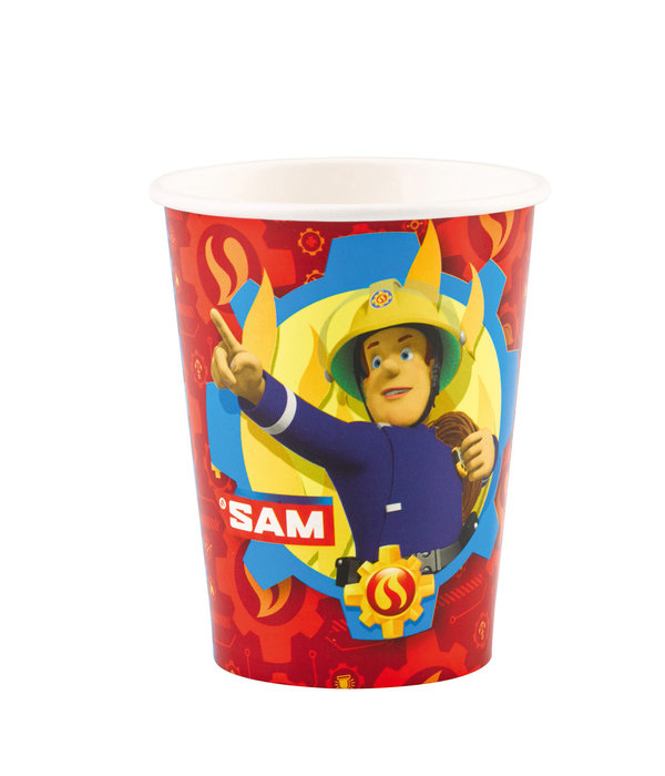 Bekers Brandweerman Sam - 8 Stuks