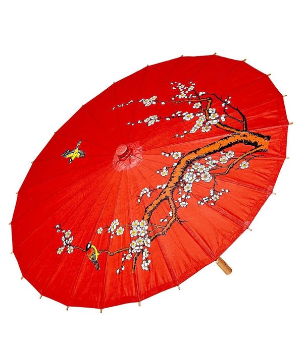 Oosterse Paraplu Rijstpapier Rood